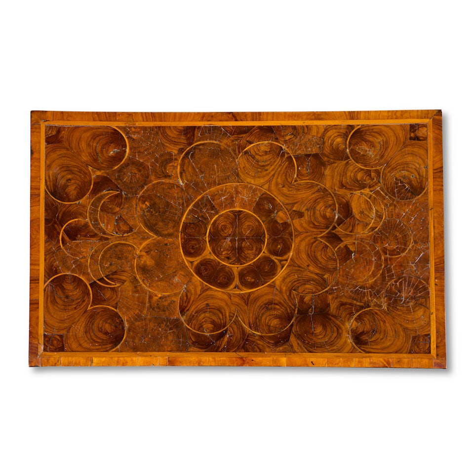 A William and Mary walnut, oyster veneered and fruitwood banded chest on stand C.1690-1700, some... - 2