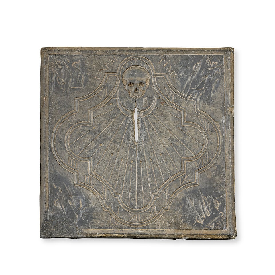 A French slate sundial panel Probably late 17th/early 18th century - 2