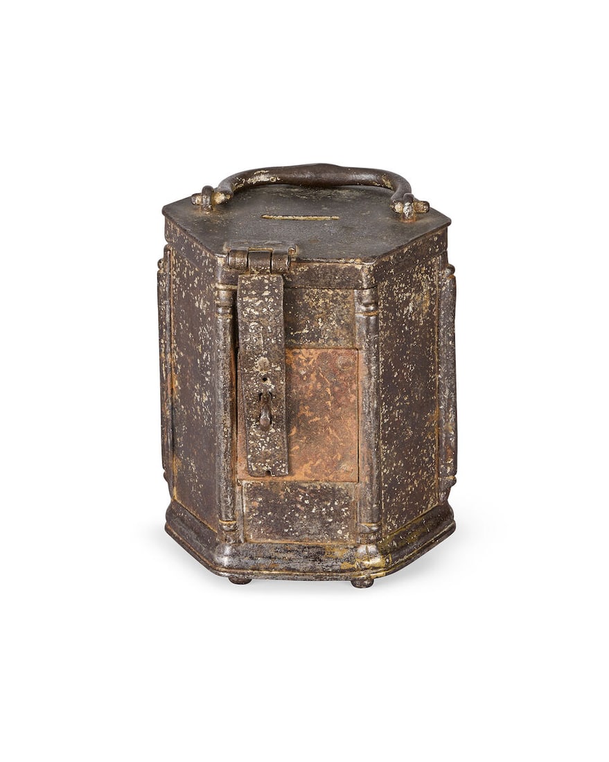 A patinated iron, brass and tinned metal apothecary box Probably French, 16th century - 3