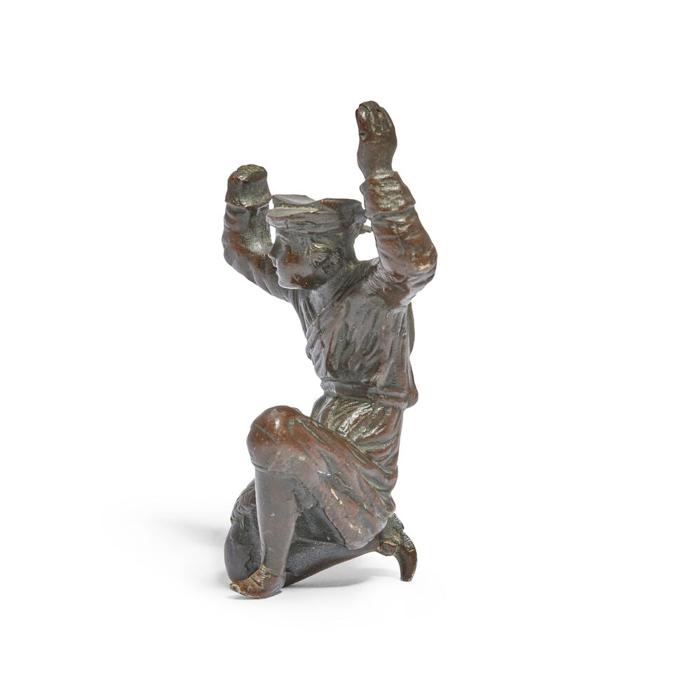 A patinated bronze figural support Perhaps late 17th/early 18th century - 3