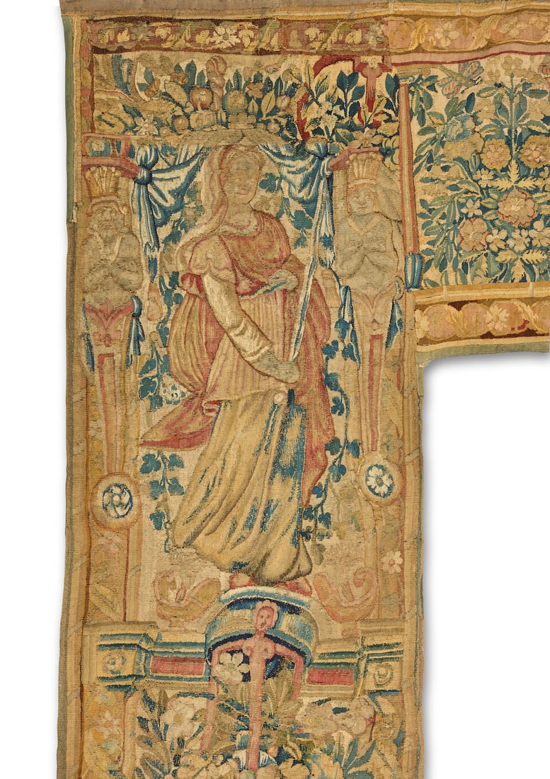 A striking Flemish tapestry border 17th century - 3