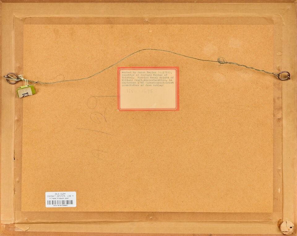 A framed stumpwork panel 18th century - 2