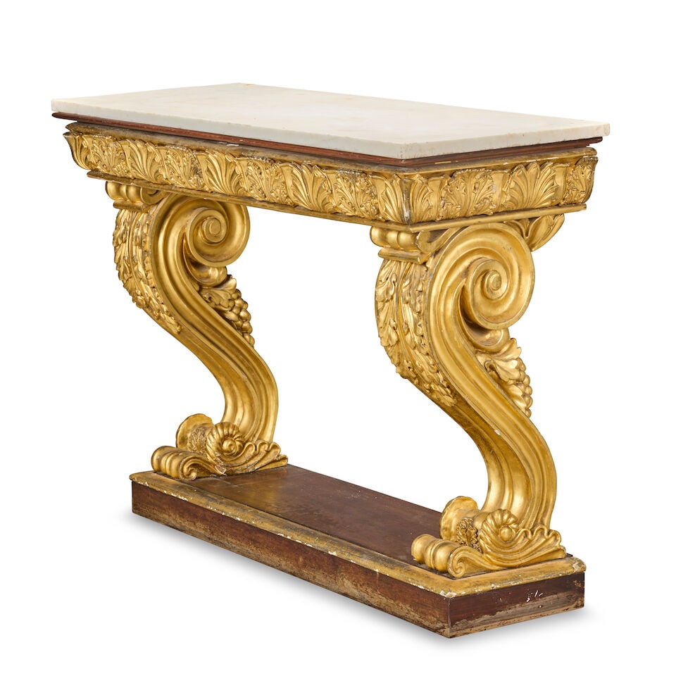 A William IV giltwood, gilt composition and rosewood console table Circa 1835 (1 of 5)