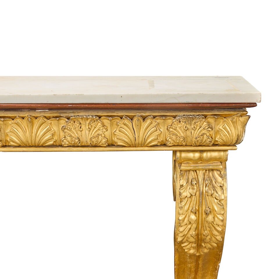 A William IV giltwood, gilt composition and rosewood console table Circa 1835 - 4