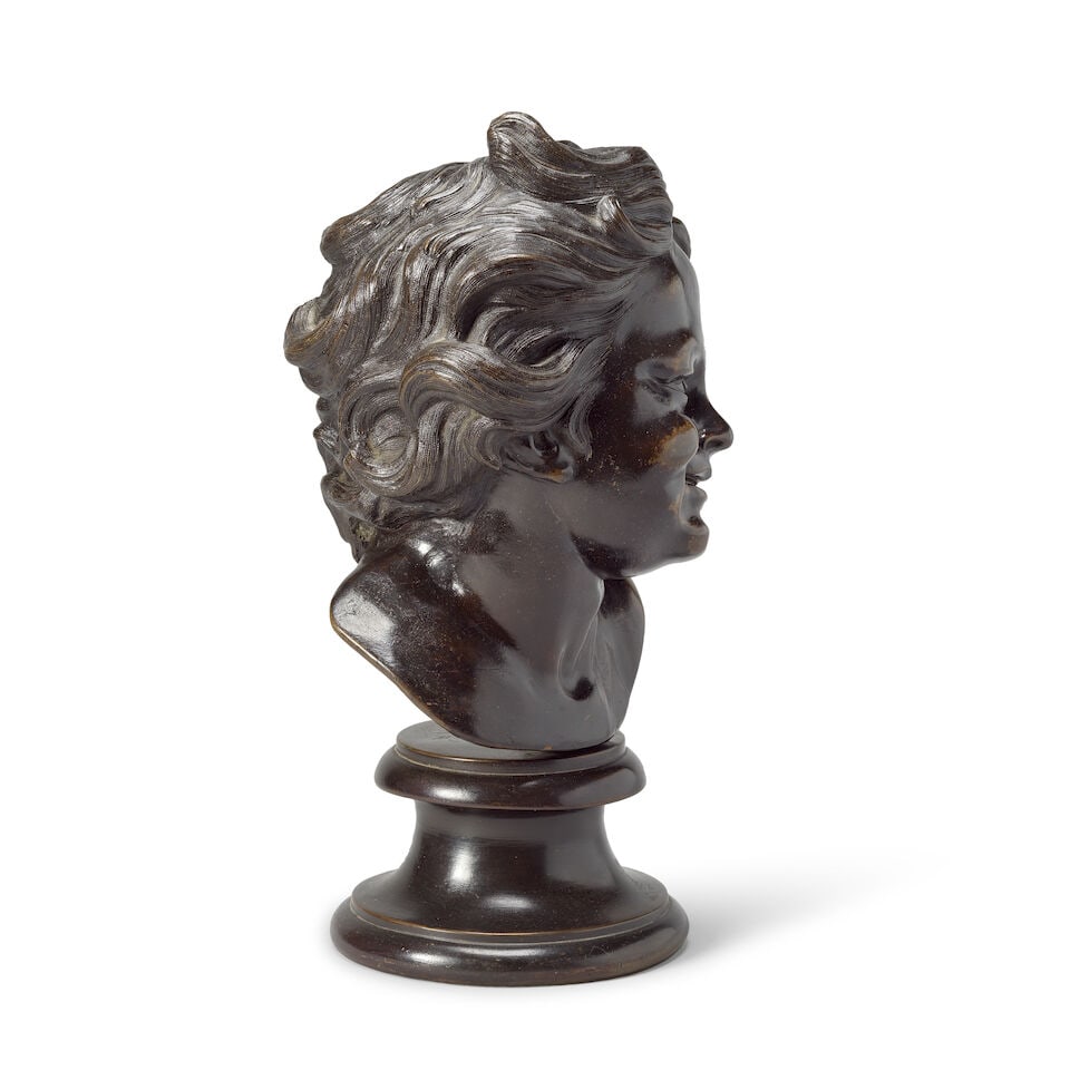 After Louis-François Roubiliac (French, 1702-1762): A patinated bronze bust of 'The Laughin... - 2