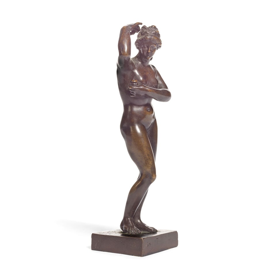 A patinated bronze figure of Venus In the manner of Massimiliano Soldani Benzi (Italian, 1656-1... - 4
