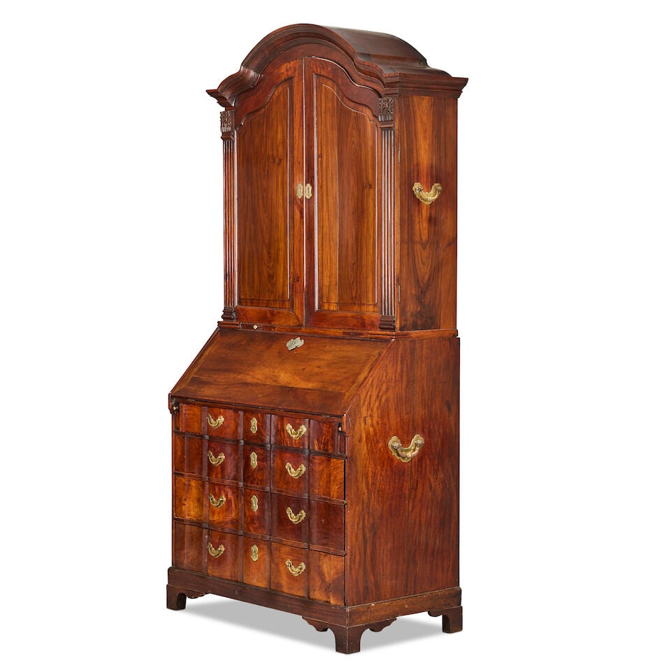 A rare Dutch or Dutch Colonial mid 18th century padouk bureau cabinet1740-1760, possibly of Indi... - 3