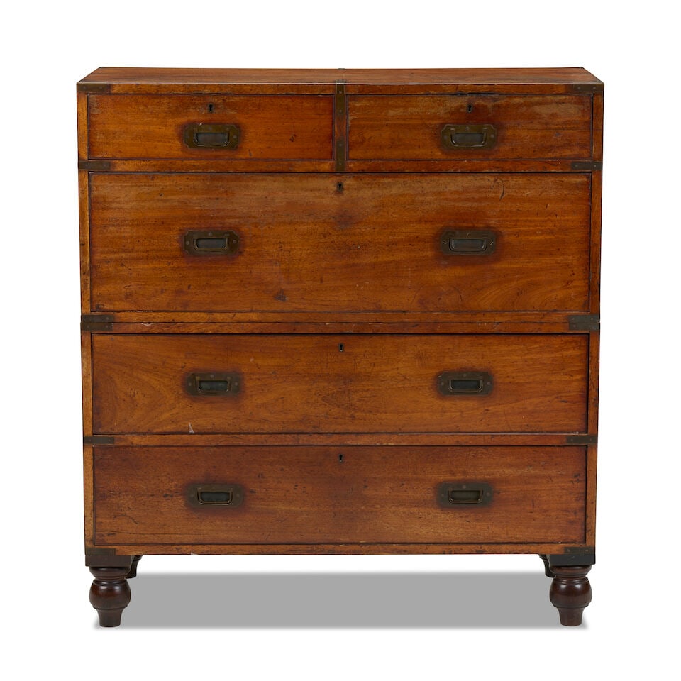 A Victorian mahogany campaign chest (1 of 4)