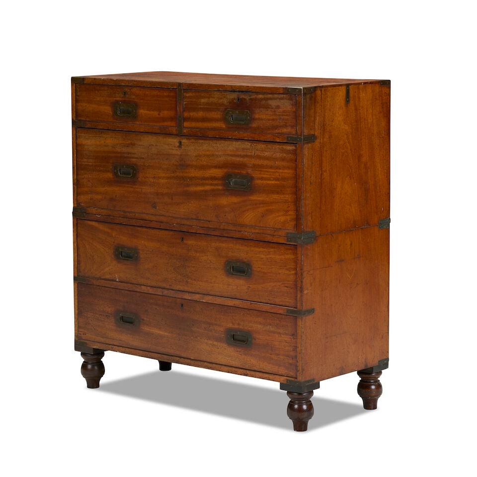 A Victorian mahogany campaign chest - 2