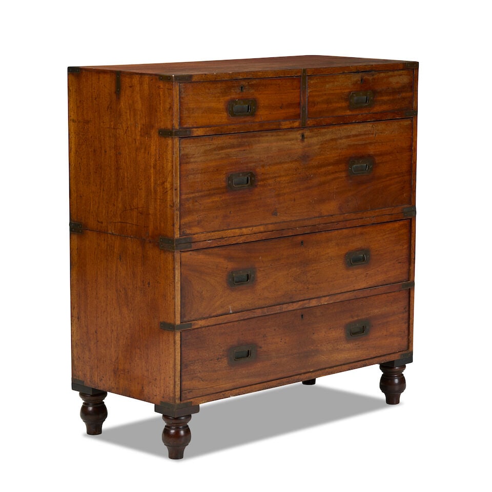 A Victorian mahogany campaign chest - 3