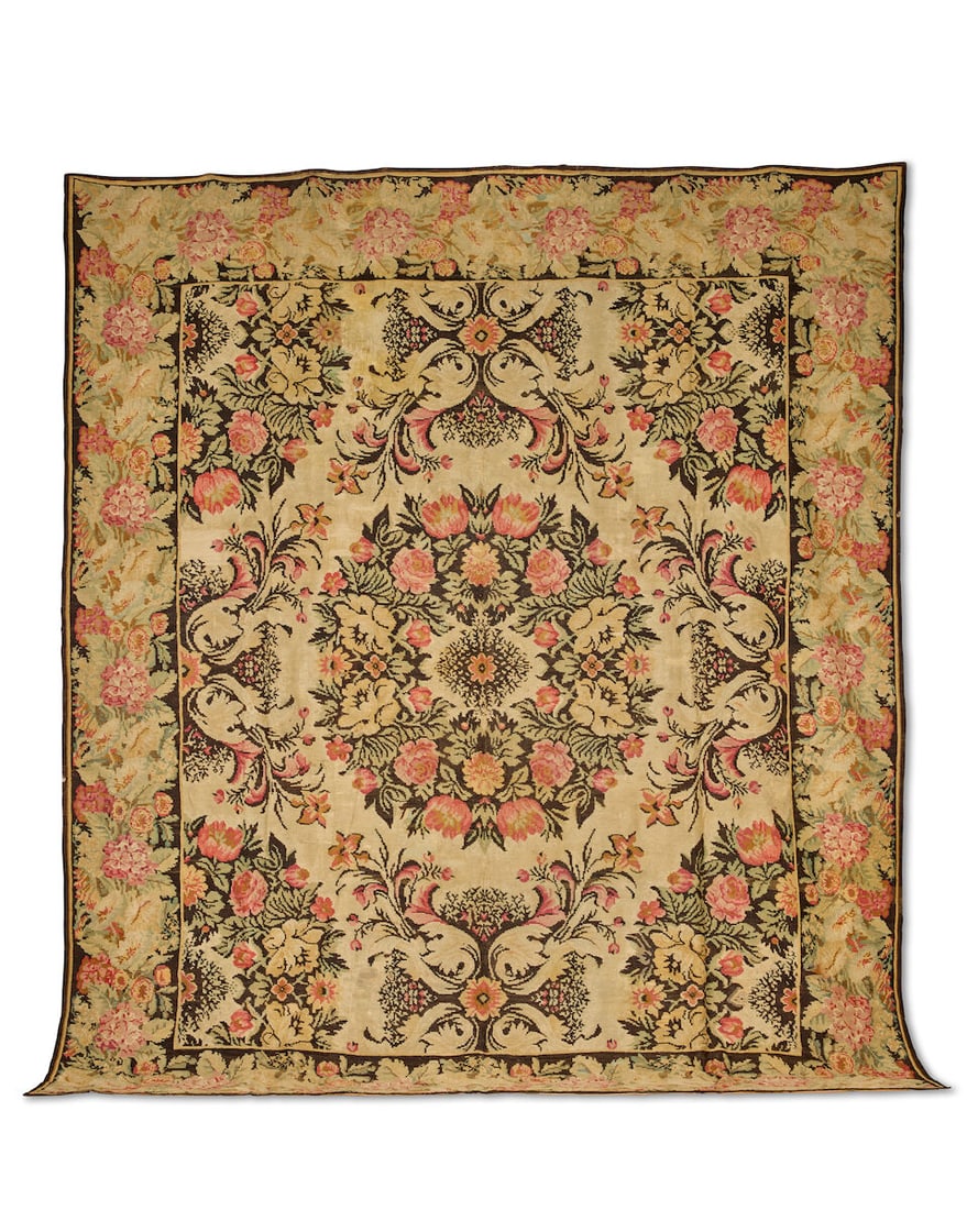 A striking Bessarabian Carpet Probably early 19th century, Ukraine 437cm x 370cm overall approxi... (1 of 2)