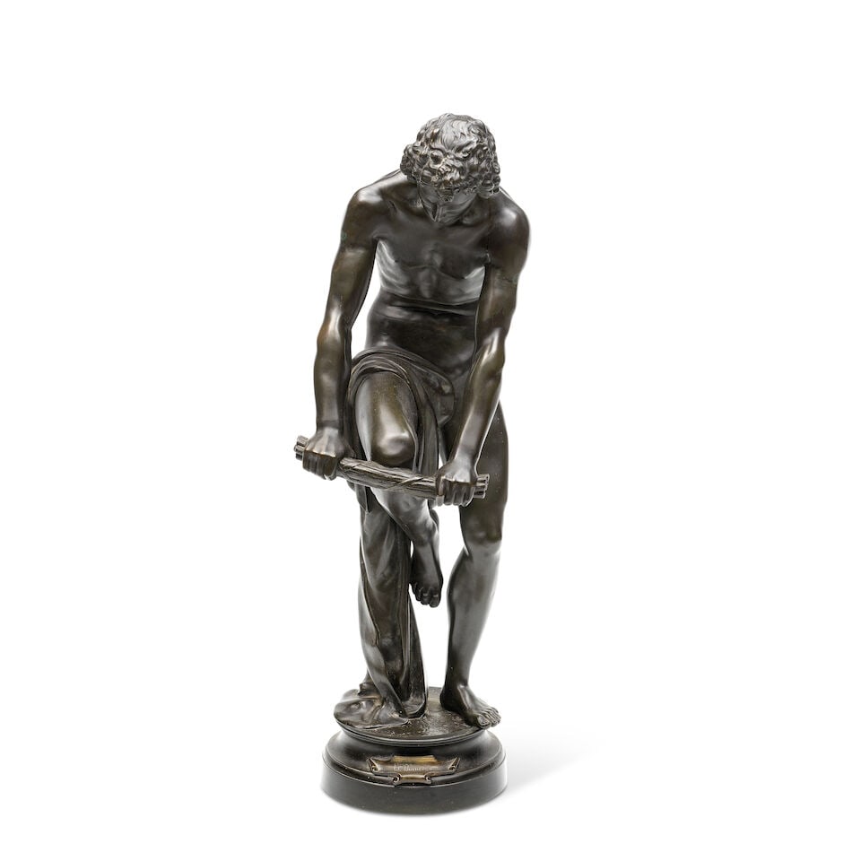 After Louis Leopold Chambard (French, 1811-1895): A patinated bronze figure of 'Le Bucheron' - 4
