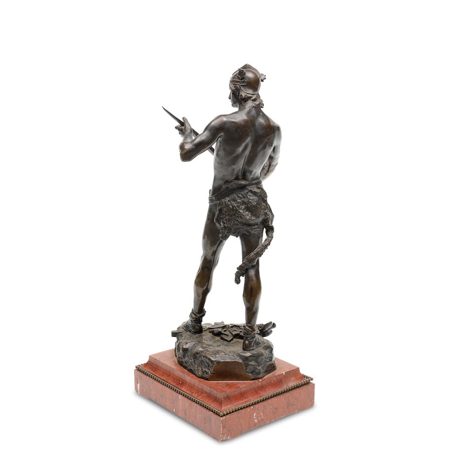Andre Paul Arthur Massoulle (French 1851-1901): A patinated bronze figure of a Gaul warrior - 4