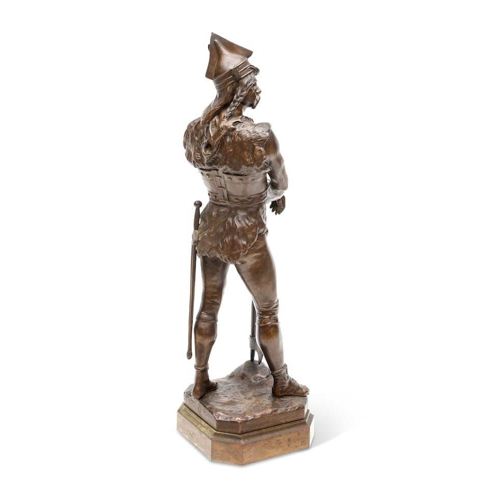 Marcel Debut (French, 1865-1933): A patinated bronze figure of 'Vercingetor' - 2