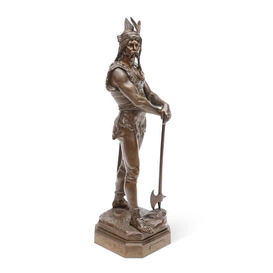 Marcel Debut (French, 1865-1933): A patinated bronze figure of 'Vercingetor' - 5