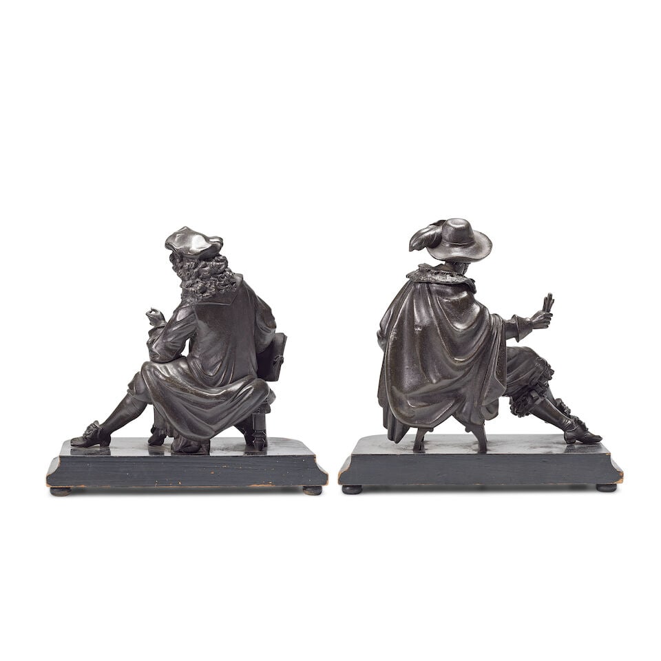 A pair of late 19th century French patinated spelter models of Sir Peter Paul Rubens and Anthony... - 2