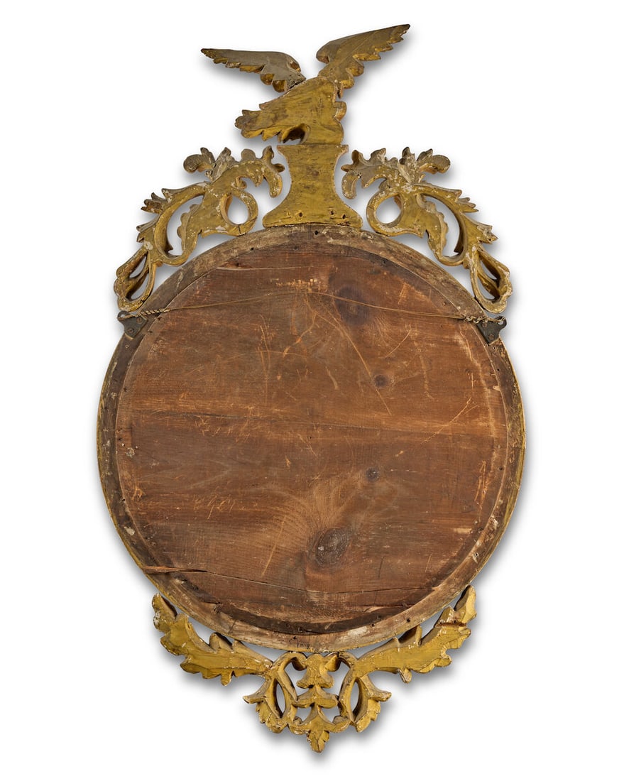 A 19th century giltwood convex mirror - 2