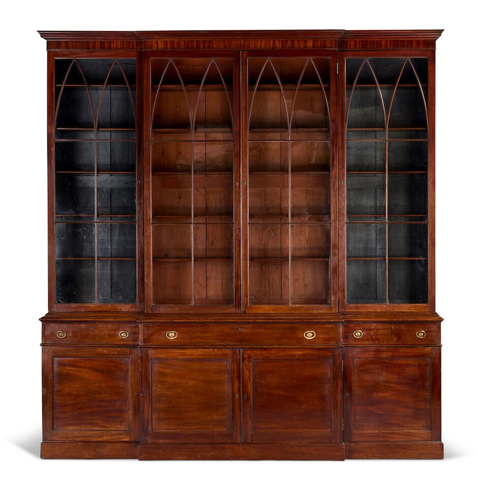 A George III mahogany breakfront library bookcase by Gillows Circa 1790-1795 (1 of 3)