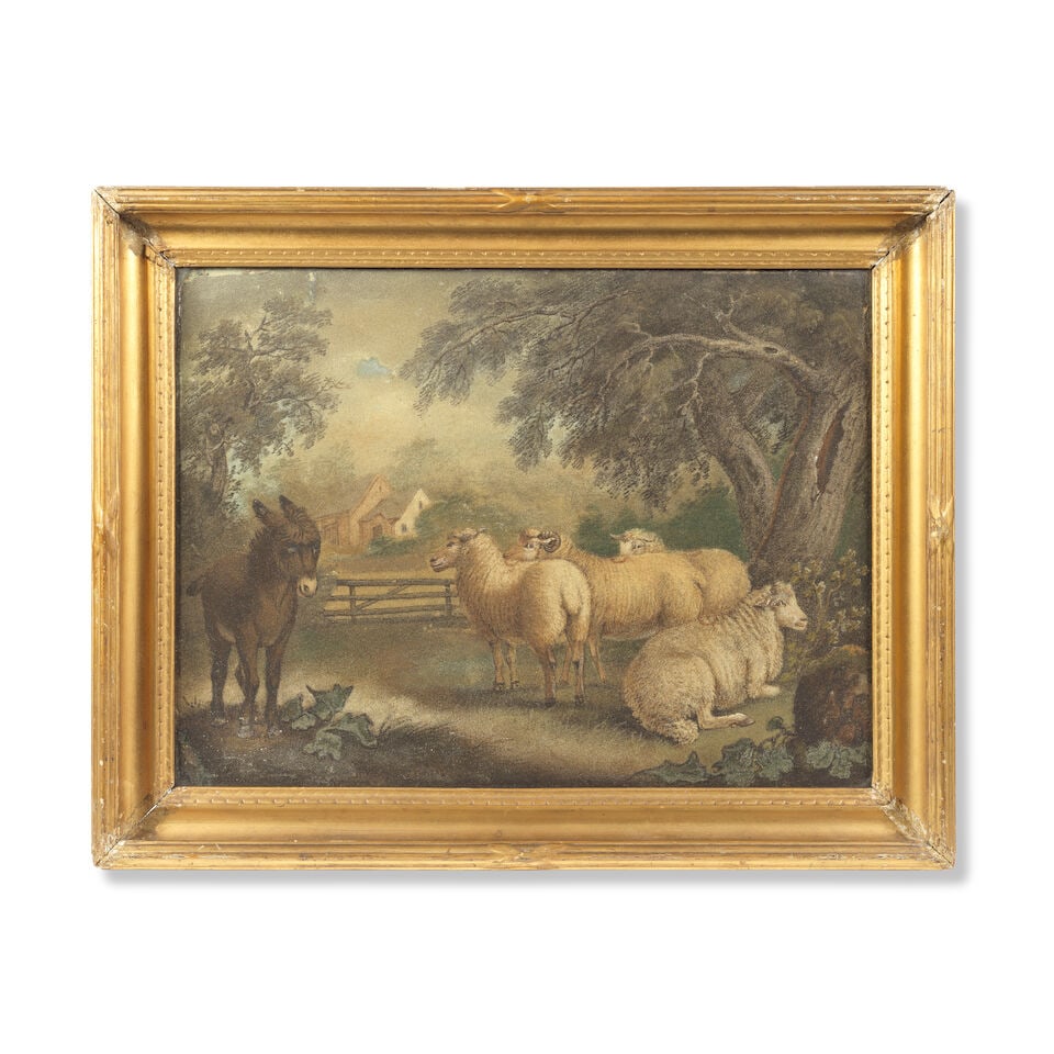 A late 18th/early 19th century sand picture In the manner of Benjamin Zobel (German-British, 176... (1 of 2)