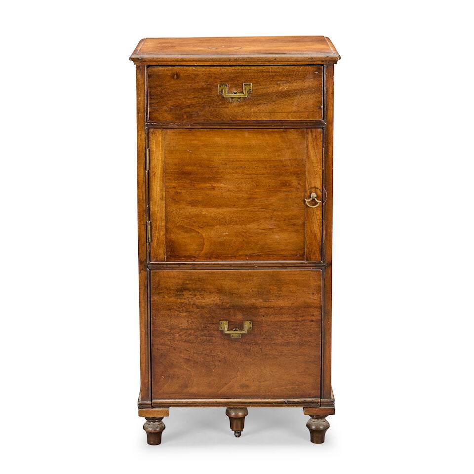 A Victorian walnut bedside or night commode (1 of 4)