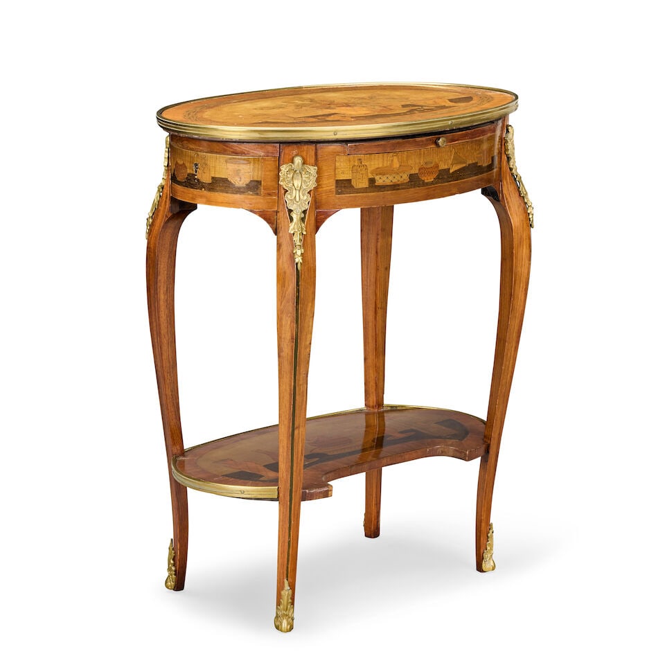 A French late 19th/early 20th century gilt bronze mounted tulipwood, amaranth, sycamore, bois sa... - 4