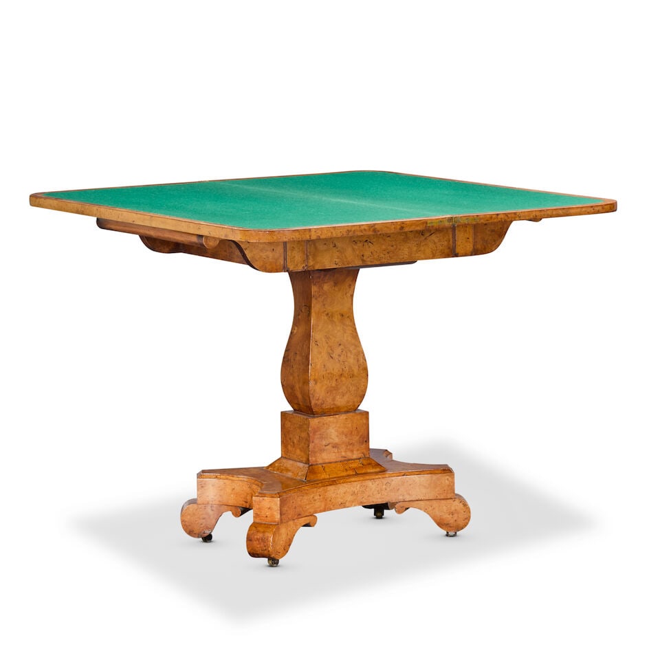 A pair of George IV burr elm card tablesCirca 1830 (2) - 5