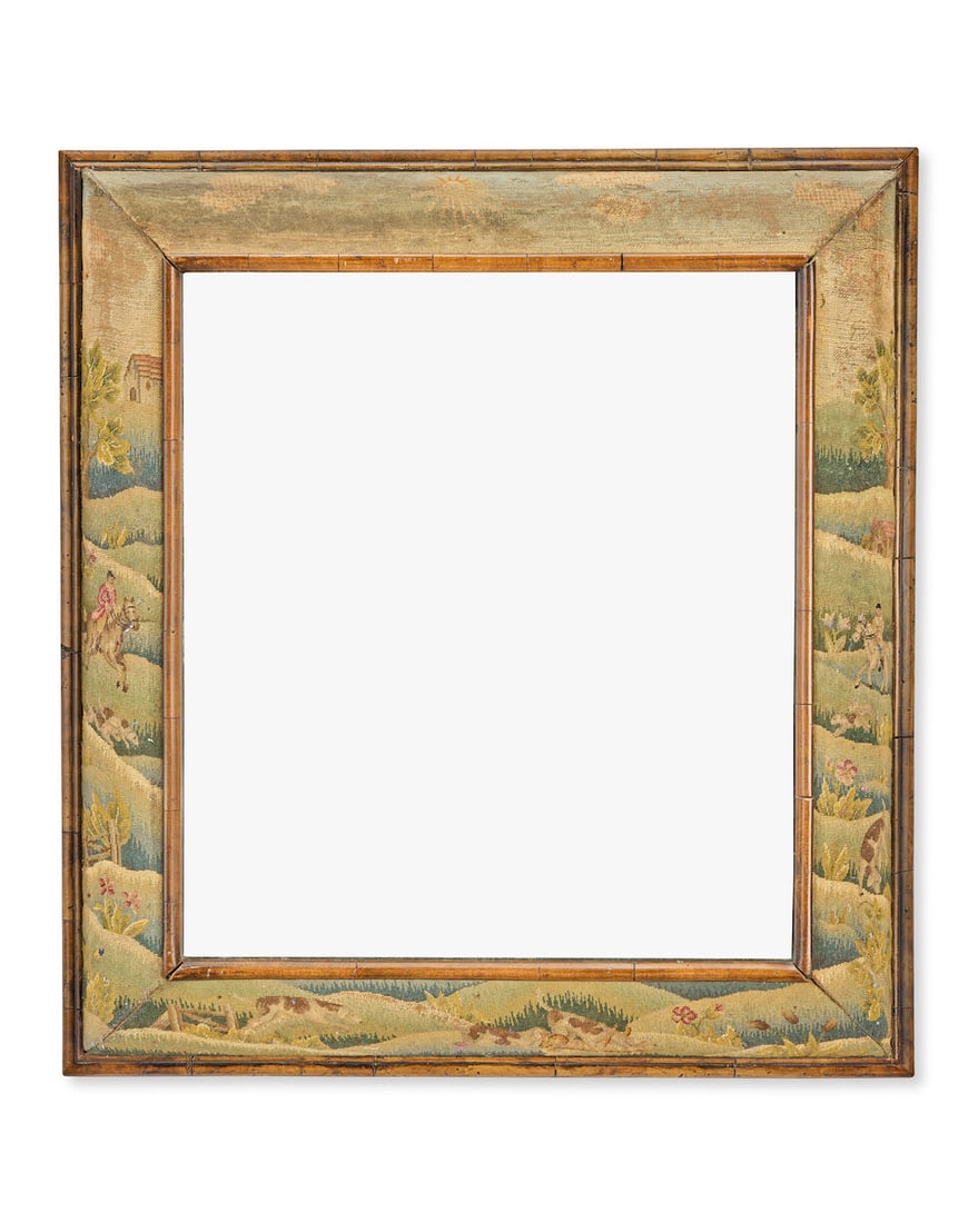 A walnut and needlework mirror In the William and Mary style (1 of 3)