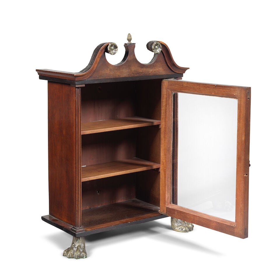 A mahogany and gilt brass mounted miniature display cabinet Late 18th century and later - 2