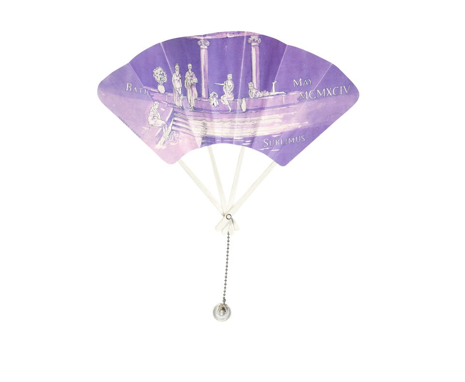 An interesting collection of eight European folding fans in blonde tortoiseshell, carved horn, ... - 15