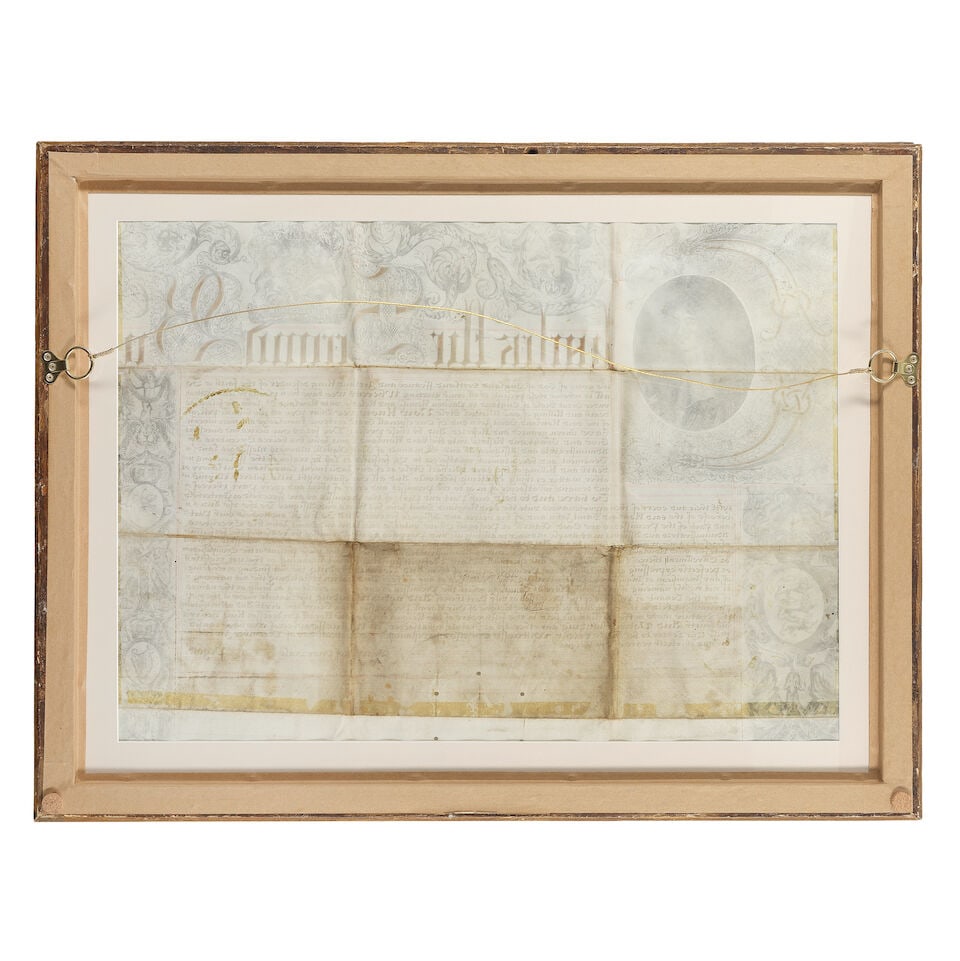 OF HISTORICAL ROYAL INTEREST: A late 17th century vellum Letters Patent with Royal Pardon from K... - 2