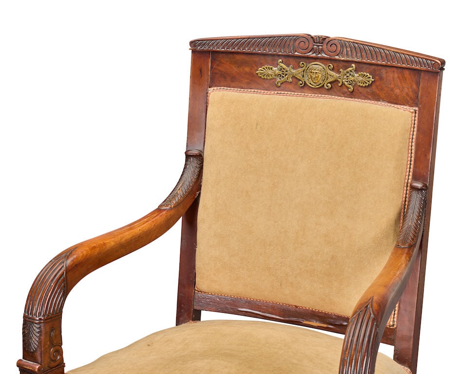 A pair of French 19th century mahogany fauteuils (2) - 3