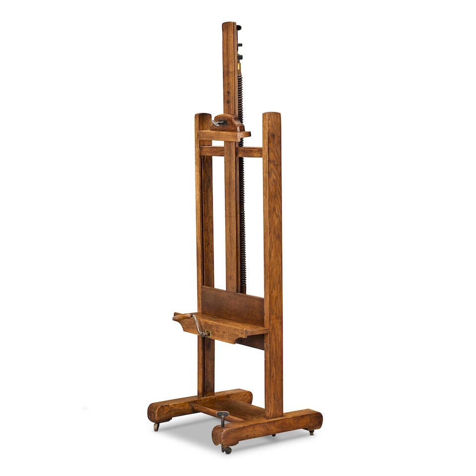 An early 20th century oak picture easel - 2