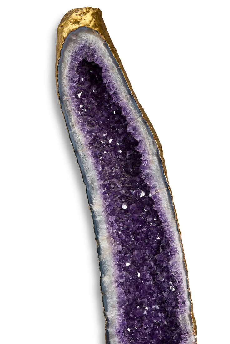 A pair of impressive split amethyst quartz 'cathedral' geodes (2) - 3