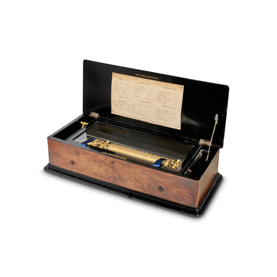 An Interchangeable Cylinder Musical Box, Swiss, circa 1880, 18cm high, 69cm wide, 27cm deep - 4