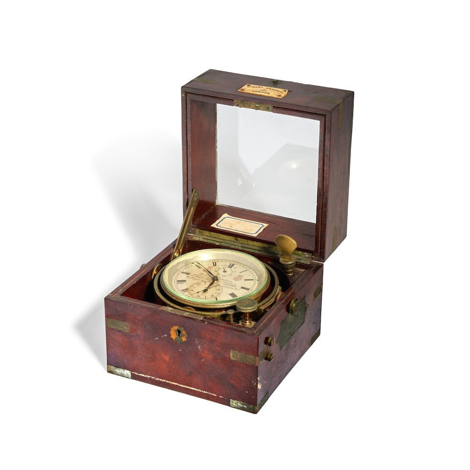 A late 19th century mahogany cased two day marine chronometer Robert Gardner, 20 Lloyd Sq Londo... (1 of 2)