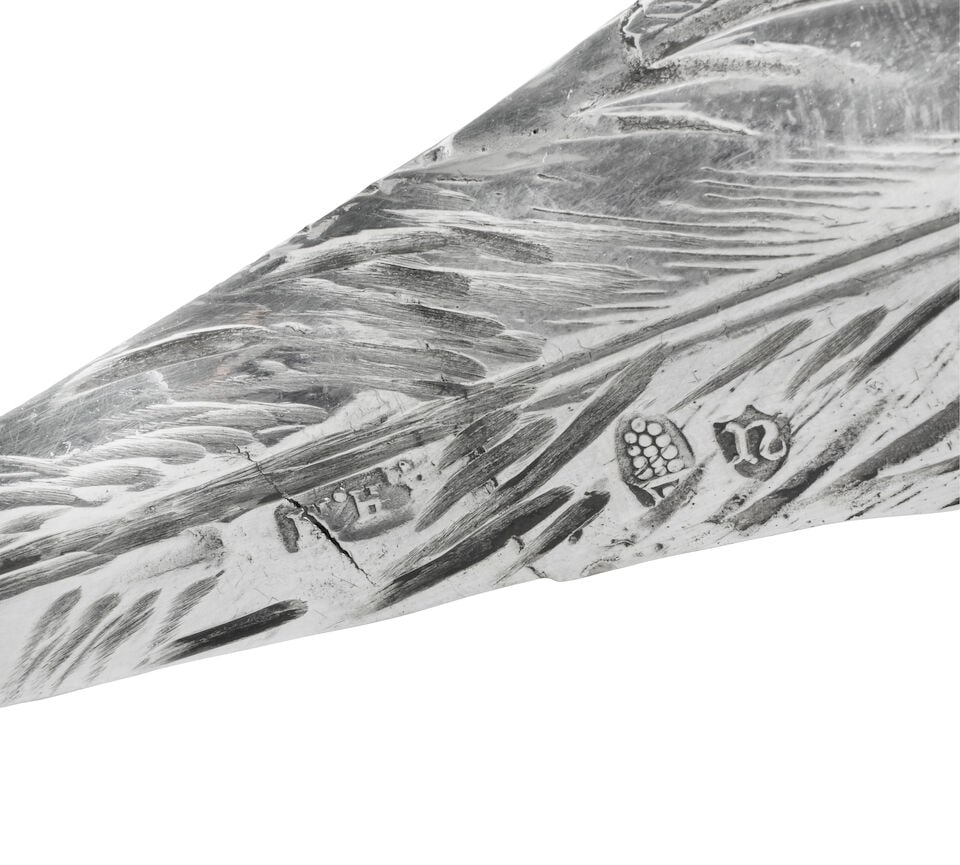 A pair of silver pheasants table ornaments Berthold Hermann Muller, import marks for London 1921... - 2