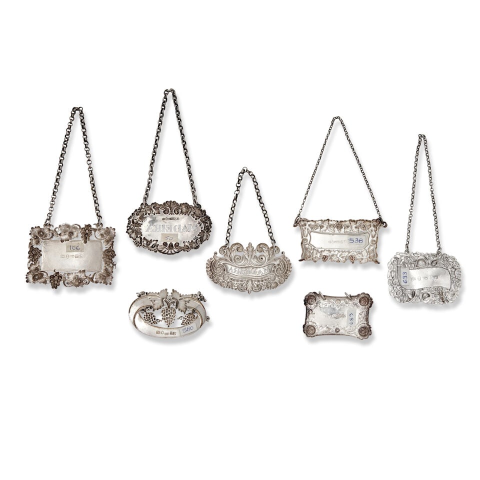 A collection of seventeen silver MADEIRA labels various maker's and dates (17) - 2