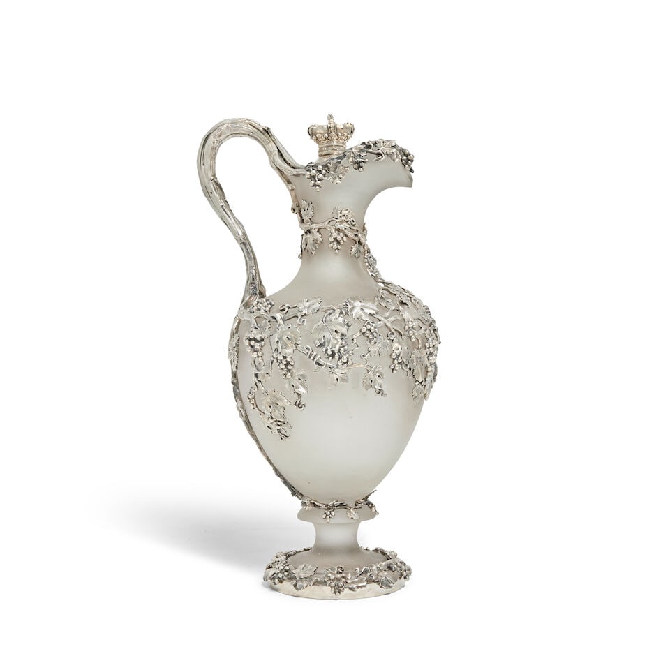 A Victorian silver-mounted claret jug John Mortimer & John Samuel Hunt, London 1843 - 4