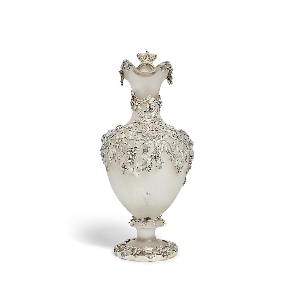 A Victorian silver-mounted claret jug John Mortimer & John Samuel Hunt, London 1843 - 5