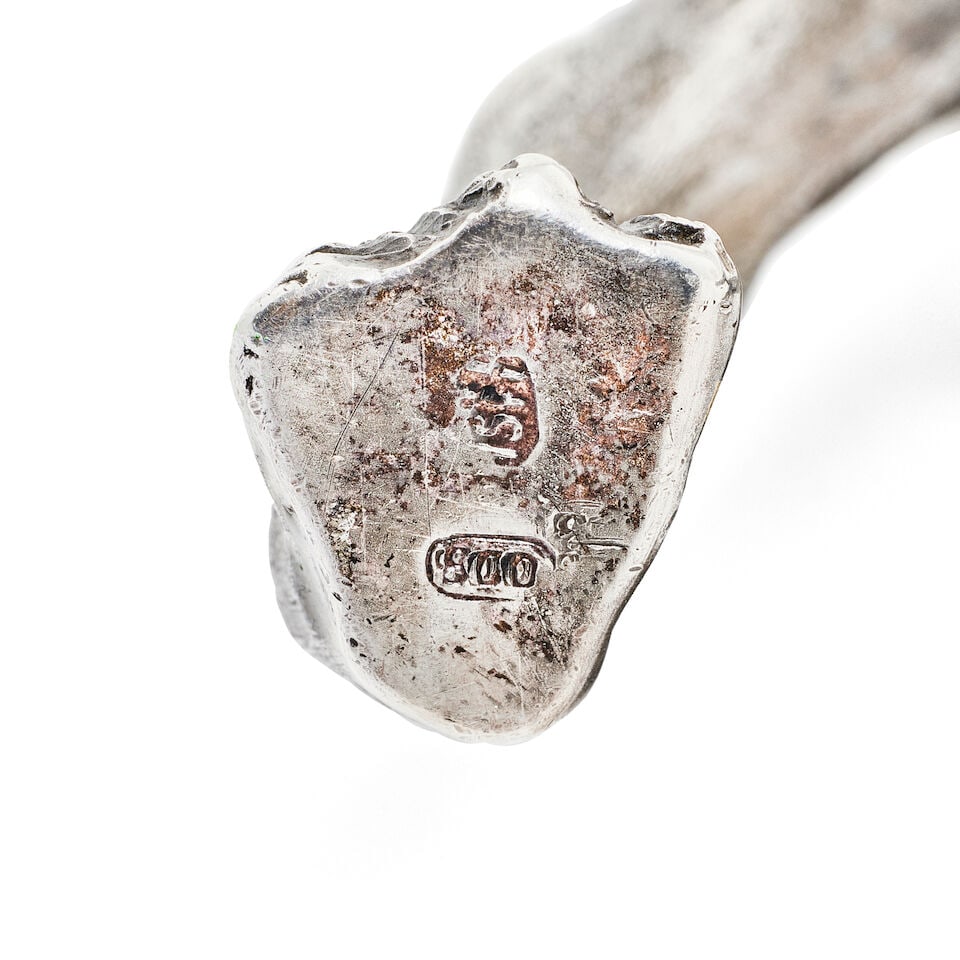 A silver model of a dog Lucchesi Rolando di Vittorio, 1944 - 1968 period Italian marks, Florence... - 2
