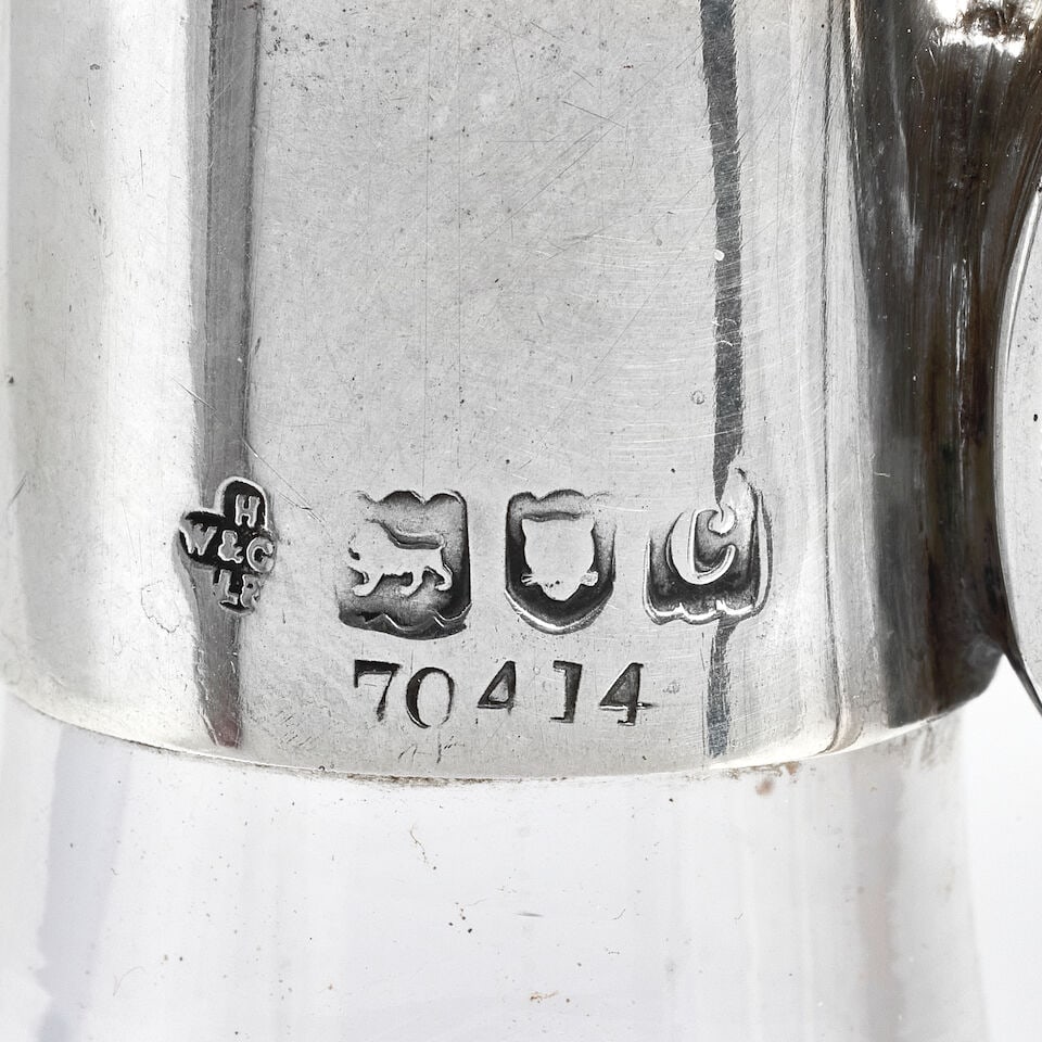 A Victorian silver-mounted glass small spirit decanter Horace Woodward & Co Ltd, London 1898 - 2
