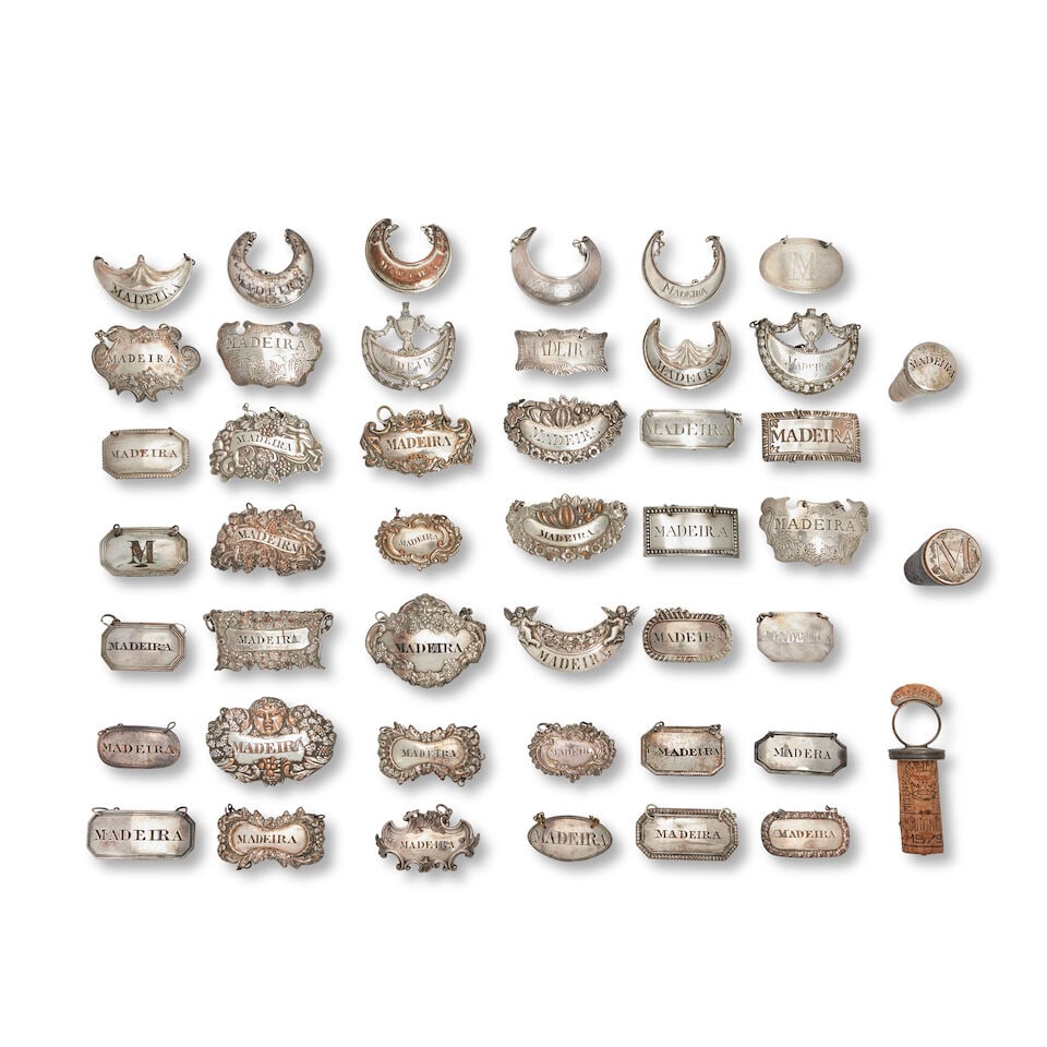 A large collection of Old Sheffield plate and plated wine labels (approximately 60) - 2