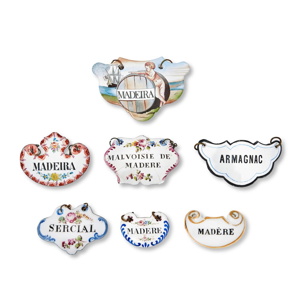 A Battersea enamel bottle ticket / label for MADEIRA circa 1753 - 1756 (8) - 2