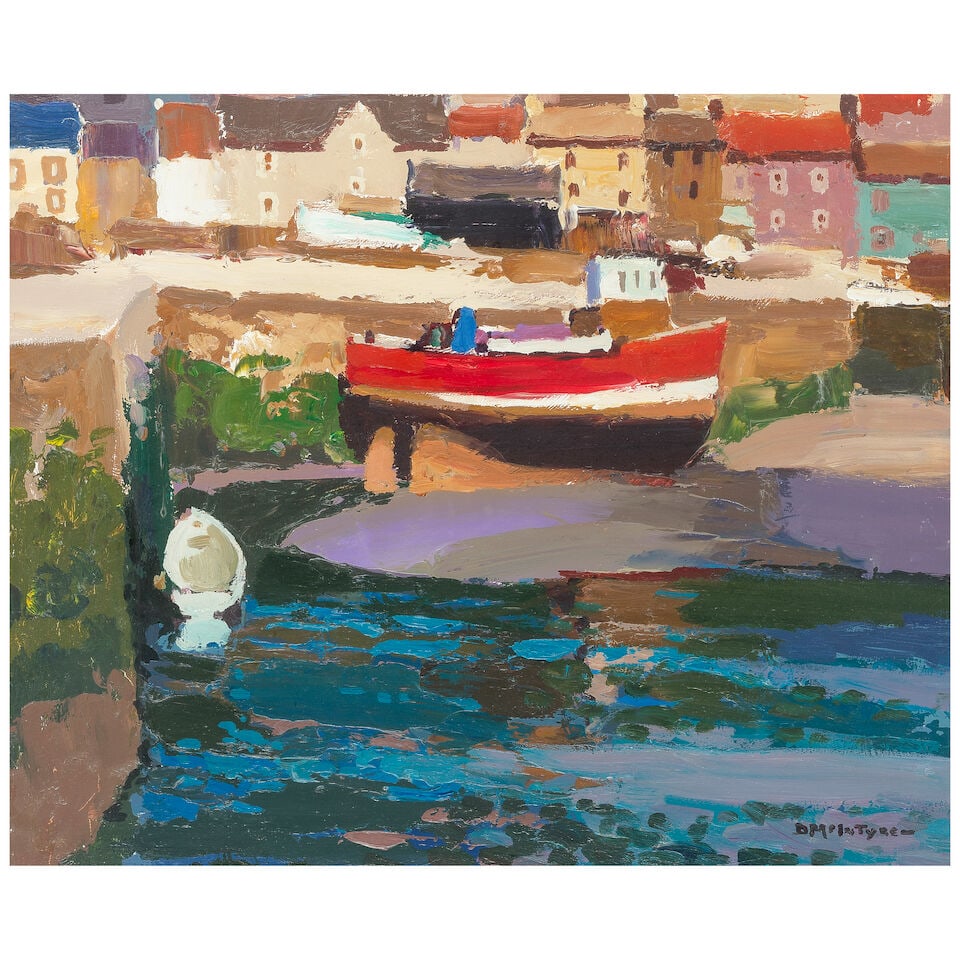 Donald McIntyre (British, 1923-2009) Red Boat, St Monans (1 of 3)