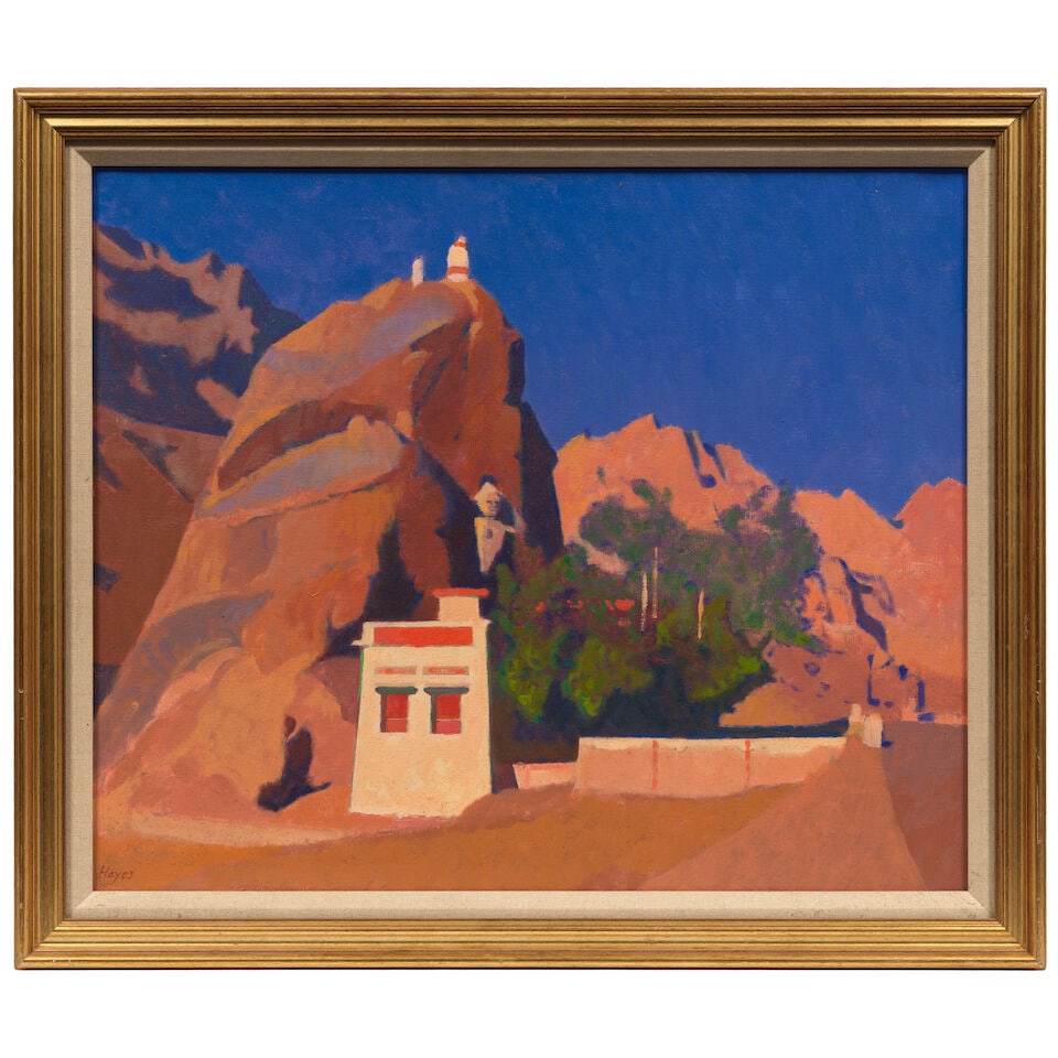 Colin Hayes R.A., R.B.A. (British, 1919-2003) The Budda of Mulbeck, Little Tibet Kashmir: Colin Hayes R.A., R.B.A. (British, 1919-2003) The Budda of Mulbeck, Little Tibet Kashmir signed 'Hayes' (lower left) oil on canvas 49.5 x 59.5cm (19 1/2 x 23 7/16in). Footnotes: Provenance With The