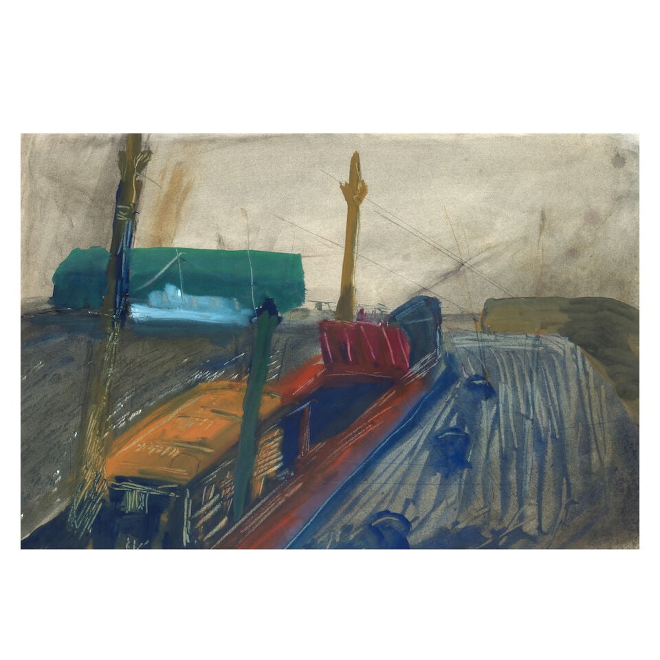 John Tunnard A.R.A. (British, 1900-1971) Blue Harbour (1 of 3)