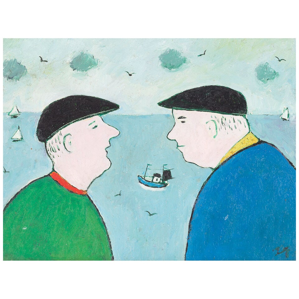 Joan Gillchrest (British, 1918-2008) Two Men in Flatcaps (1 of 3)