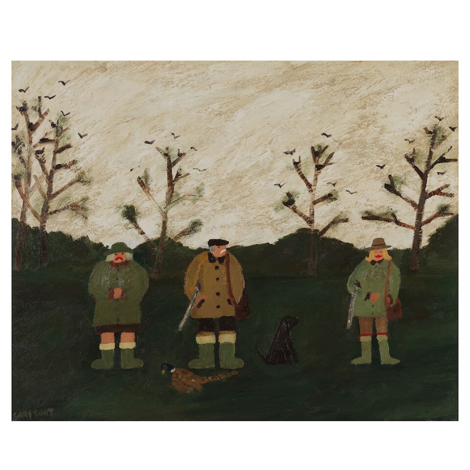 Gary Bunt (British, 1957-2025) Plump Bird: Gary Bunt (British, 1957-2025) Plump Bird signed 'GARY BUNT' (lower left); further signed, titled, dated and inscribed '2008 THE PLUMP BIRD/SOME GUNS THEY LIKE PHEASANTS/SOME GUNS THEY LIKE
