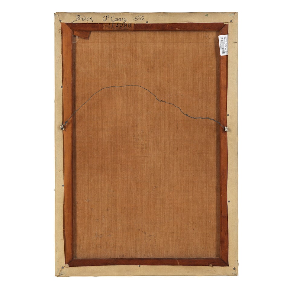 Breon O'Casey (British, 1928-2011) Still life with Vase and Fruit (unframed) - 2