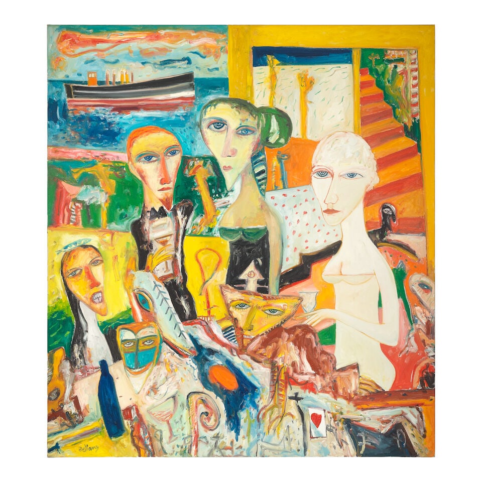 John Bellany C.B.E., R.A., H.R.S.A., L.L.D.(Lon) (British, 1942-2013) Party at the Harbourside (... (1 of 2)